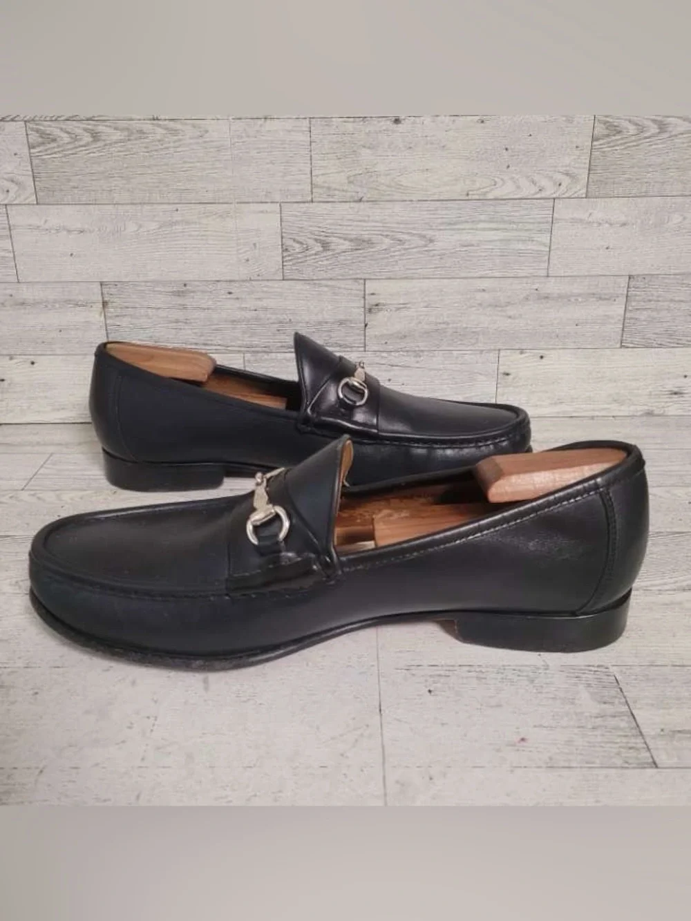 Men's Allen Edmonds Verona Black Leather Horse Bit Loafers Size 10 Italy Made